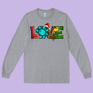 Western Gemstone Christmas Love Long Sleeve Tee Designed By Ranaportraitstore