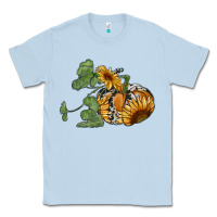 Dusty Blue sunflower pumpkin Classic Tee - RanaPortraitStore