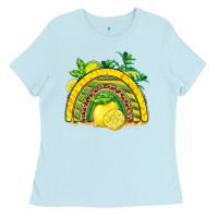 Baby Blue lemon  rainbow Ladies Tee - BarkalooDesign
