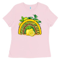 Bubblegum Pink lemon  rainbow Ladies Tee - BarkalooDesign