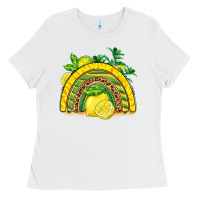 White lemon  rainbow Ladies Tee - BarkalooDesign