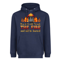 Navy the fire with firefighter air mask Heavyweight Hoodie - HRA Design Shop