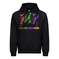 Black i'm just here for the crawfish Urban Hoodie - MaliasSmallBusiness