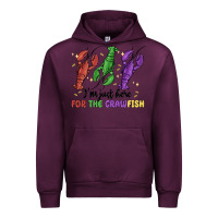 Mauve Wine i'm just here for the crawfish Urban Hoodie - MaliasSmallBusiness