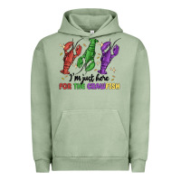 Pigment Oil Green i'm just here for the crawfish Urban Hoodie - MaliasSmallBusiness