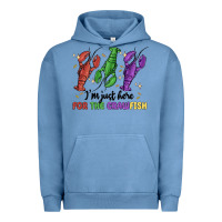 Pigment Pebble Blue i'm just here for the crawfish Urban Hoodie - MaliasSmallBusiness
