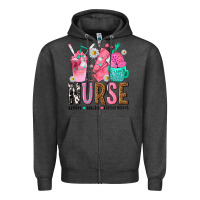 Charcoal Heather nurse coffee scrubs rubber gloves Zipper Hoodie - texasbilliewilder