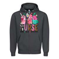 Smoke nurse coffee scrubs rubber gloves Zipper Hoodie - texasbilliewilder