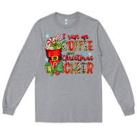 Heather Grey i run on coffee and christmas cheer Long Sleeve Tee - Zillion Design Studio