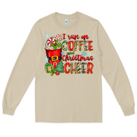 Mushroom i run on coffee and christmas cheer Long Sleeve Tee - Zillion Design Studio