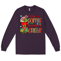 Plum i run on coffee and christmas cheer Long Sleeve Tee - Zillion Design Studio