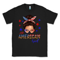 Black all american girl messy bun Classic Tee - texasbilliewilder