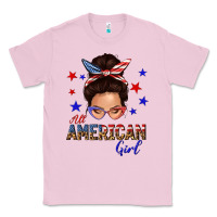 Bubblegum Pink all american girl messy bun Classic Tee - texasbilliewilder