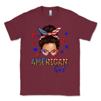 Burgundy all american girl messy bun Classic Tee - texasbilliewilder