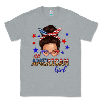 Heather Grey all american girl messy bun Classic Tee - texasbilliewilder