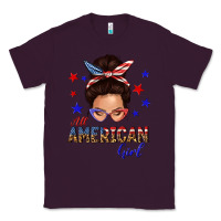Plum all american girl messy bun Classic Tee - texasbilliewilder