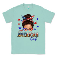 Seafoam all american girl messy bun Classic Tee - texasbilliewilder