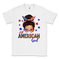 White all american girl messy bun Classic Tee - texasbilliewilder