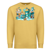 Antique Gold winter coffe cups Premium Sweatshirt - AdoDesignShop