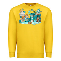 Lemon winter coffe cups Premium Sweatshirt - AdoDesignShop