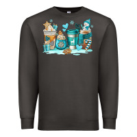 Smoke winter coffe cups Premium Sweatshirt - AdoDesignShop