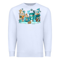 White winter coffe cups Premium Sweatshirt - AdoDesignShop