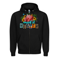 Black mental health Zipper Hoodie - texasbilliewilder