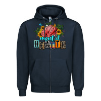 Navy mental health Zipper Hoodie - texasbilliewilder