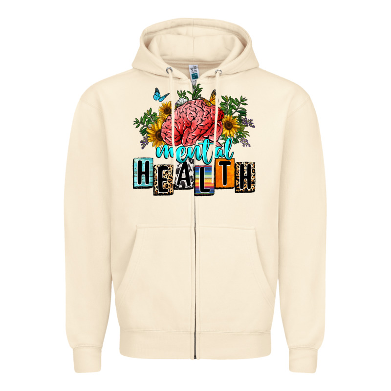 Mental Health Zipper Hoodie by texasbilliewilder | Teevron