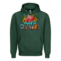 Sports Green mental health Zipper Hoodie - texasbilliewilder