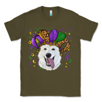 Army Green mardi gras hat  white shepherd Classic Tee - RanaPortraitStore