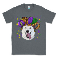 Charcoal Heather mardi gras hat  white shepherd Classic Tee - RanaPortraitStore