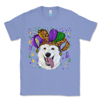 Colony Blue mardi gras hat  white shepherd Classic Tee - RanaPortraitStore