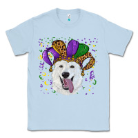 Dusty Blue mardi gras hat  white shepherd Classic Tee - RanaPortraitStore