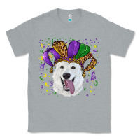 Heather Grey mardi gras hat  white shepherd Classic Tee - RanaPortraitStore
