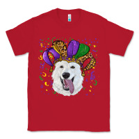 Red mardi gras hat  white shepherd Classic Tee - RanaPortraitStore