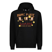Black glitter softball Premium Hoodie - MaliasSmallBusiness