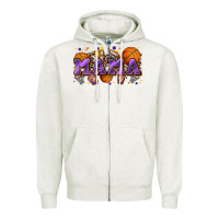 Oatmeal Heather mama basketball Zipper Hoodie - Zillion Design Studio