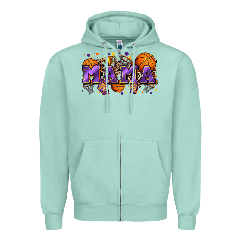 Mama Basketball Zipper Hoodie by Zillion Design Studio | Teevron