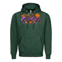 Sports Green mama basketball Zipper Hoodie - Zillion Design Studio