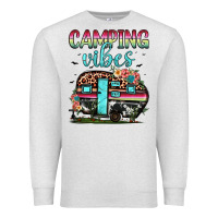 Oatmeal Heather camping vibes Premium Sweatshirt - JahusDesignShop