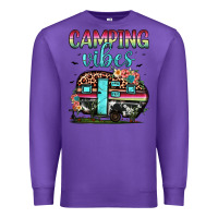 Purple camping vibes Premium Sweatshirt - JahusDesignShop