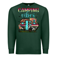 Sports Green camping vibes Premium Sweatshirt - JahusDesignShop