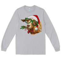 Moon Dust Christmas Glasses Goat Long Sleeve Tee - RanaPortraitStore
