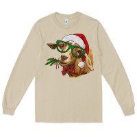 Mushroom Christmas Glasses Goat Long Sleeve Tee - RanaPortraitStore