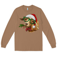 Toasted Coconut Christmas Glasses Goat Long Sleeve Tee - RanaPortraitStore
