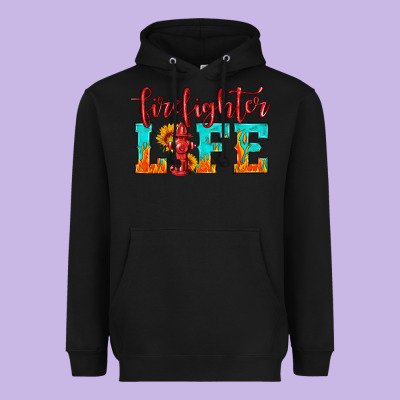 Firefighter Life Heavyweight Hoodie Designed By Hra Design Shop