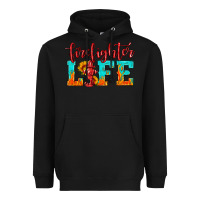 Black firefighter life Heavyweight Hoodie - HRA Design Shop