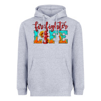 Heather Grey firefighter life Heavyweight Hoodie - HRA Design Shop