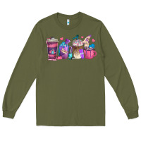 Army Green nail hustler coffee cups Long Sleeve Tee - texasbilliewilder